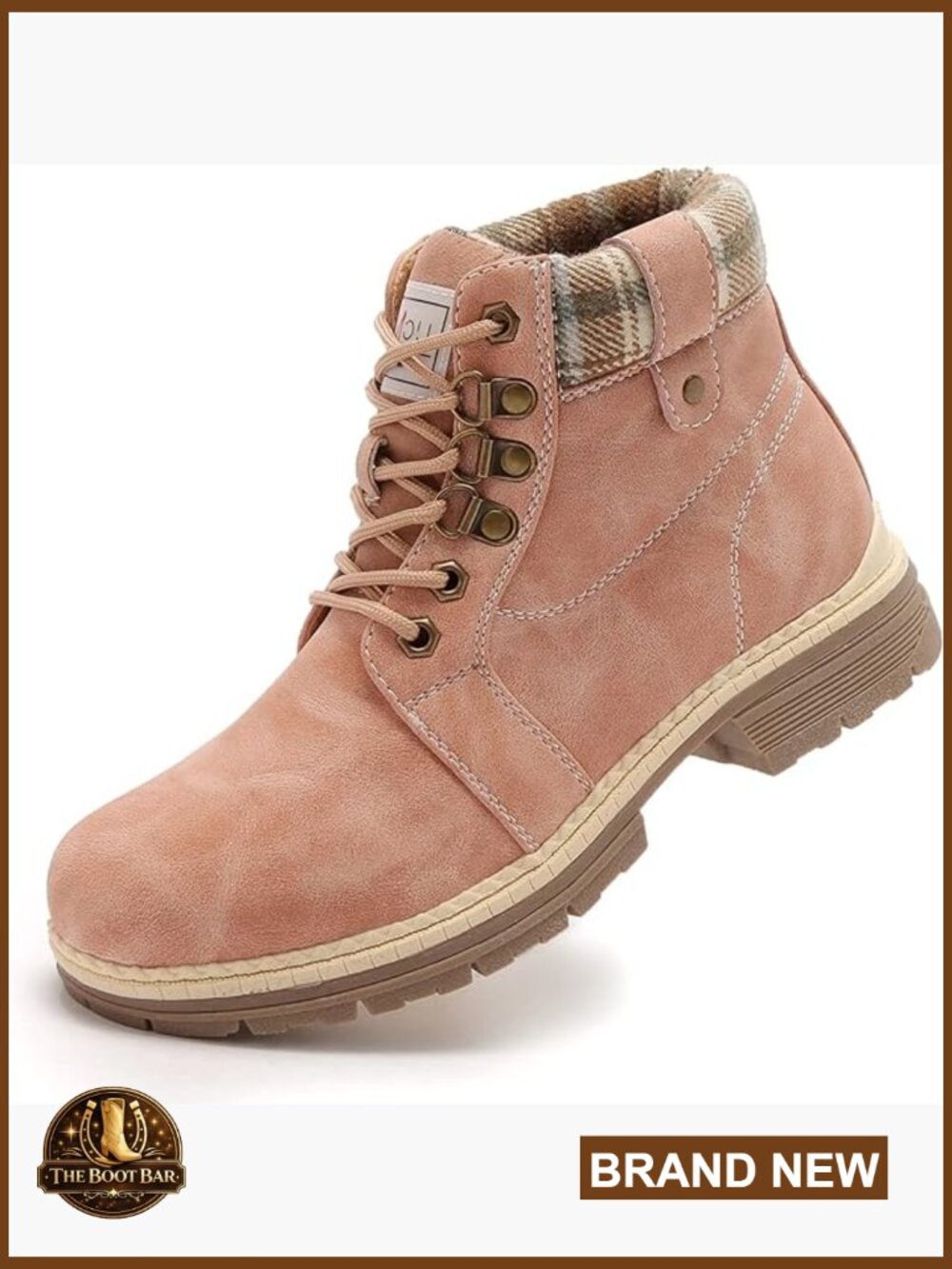 Waterproof Hiking Boots Women's Ankle Boots Lace Up Fur Lined Lightweight